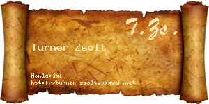 Turner Zsolt névjegykártya